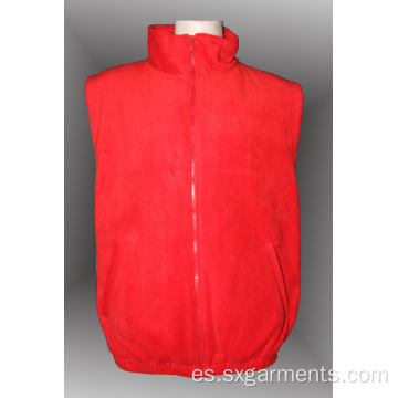 Hombres chaleco rojo invierno